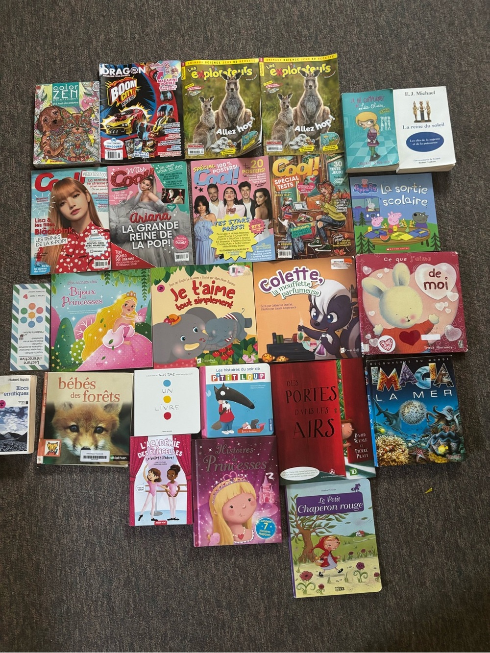 Lot of French Children's Books & Magazines Cool! Explorateurs Princess Francais